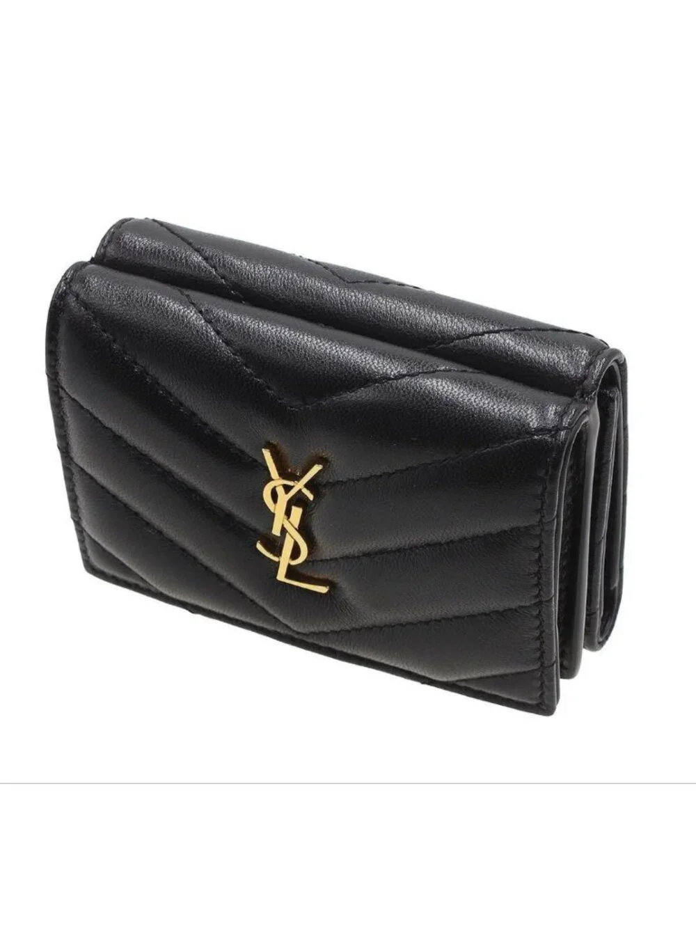 ★SOLD★ Saint Laurent Shindou Monogram Cassandra Trifold Wallet - Picture 3 of 9